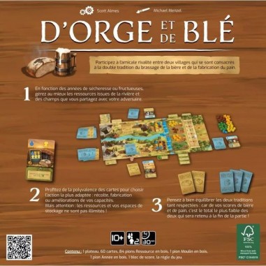 D'Orge et de Blé - Jeu de Plateau pour 2 Joueurs - Gigamic