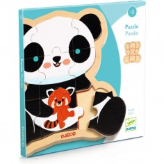 Puzzle Bois - Puzzlo Panda - 9 pièces - Djeco