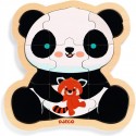 Puzzle Bois - Puzzlo Panda - 9 pièces - Djeco
