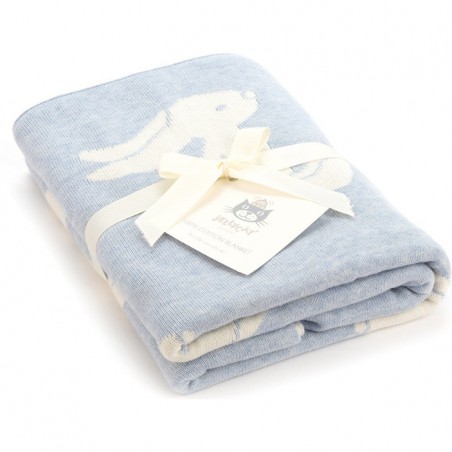 Couverture coton Bleu Lapin Bashful - Jellycat