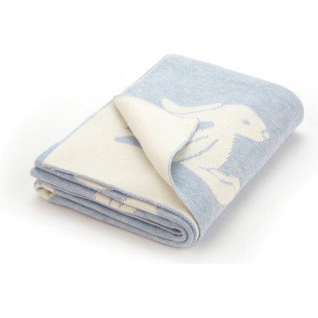 Couverture coton Bleu Lapin Bashful - Jellycat