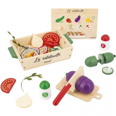 Coffret patisseries jouet - Accessoire dinette bois enfant 3 ans - Janod