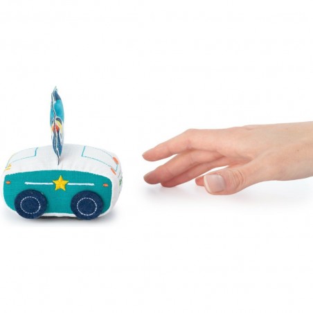 Voiture de police à friction en tissu Marius le rhinoceros - Lilliputiens