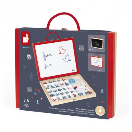 Mallette de lettres cursives 4 en 1 Essentiel - Janod