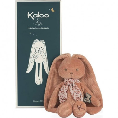 Petit Doudou Lapin Marron Orange Kaloo - Lapinoo