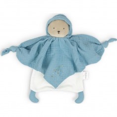 Doudou en coton Bio Ours bleu - Petit Pas - Kaloo