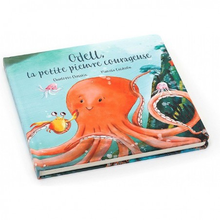 Livre cartonné - Odell La Petite Pieuvre Courageuse - Jellycat