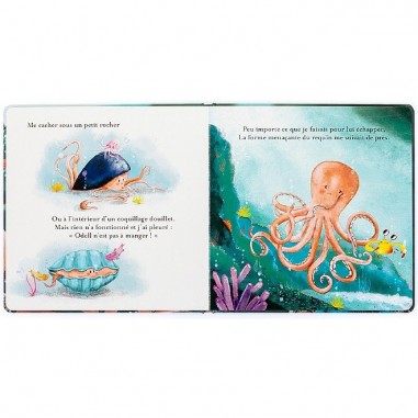 Livre cartonné - Odell La Petite Pieuvre Courageuse - Jellycat