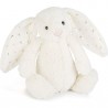 Petit lapin Bashful Twinkle 18 cm - Blanc étoiles - Jellycat