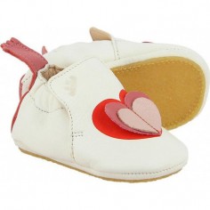 Blublu CŒur Blanc Goya - Chaussons semelle souple Filles 2