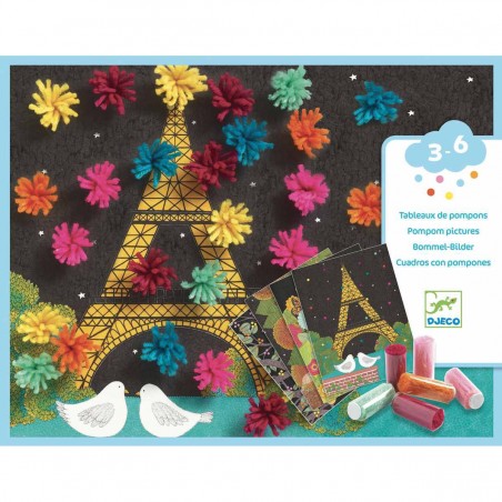 Collages des petits - Explosion de pompons - Djeco