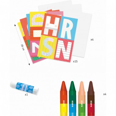 Créer avec des formes lettres - loisirs créatifs - Djeco