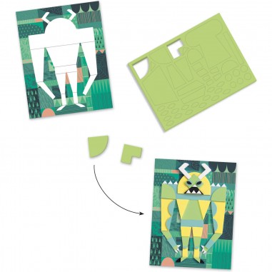 Monsters gallery collage relief - Djeco