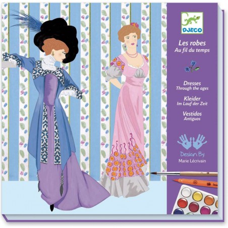 Dessin et coloriage - Les robes au fil du temps - Djeco