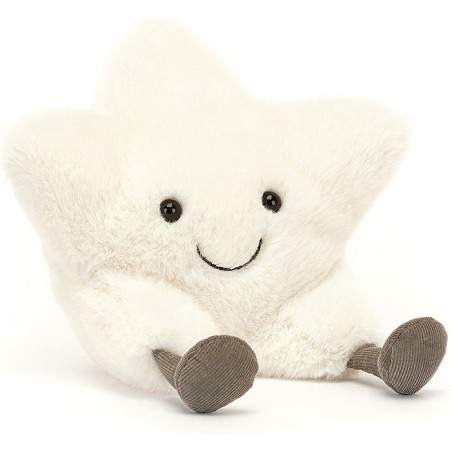 Peluche étoile blanc crème