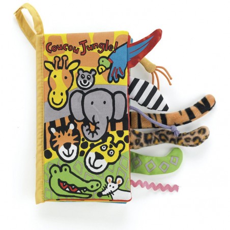 Livre d'éveil en tissu coucou la jungle - Jellycat