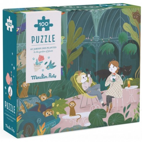 Puzzle 100 pièces au jardin des plantes Les Parisiennes - Moulin Roty