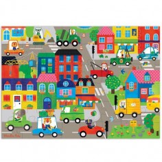 Puzzle 48 pièces en ville Les Popipop - Moulin Roty 2