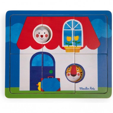 Puzzle à  3 étages Les Popipop - Moulin Roty