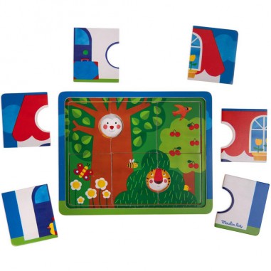 Puzzle à  3 étages Les Popipop - Moulin Roty
