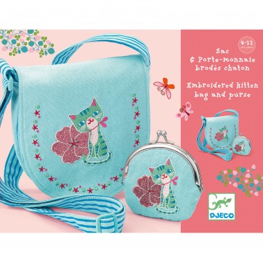 Sac et porte monnaie chaton - Djeco