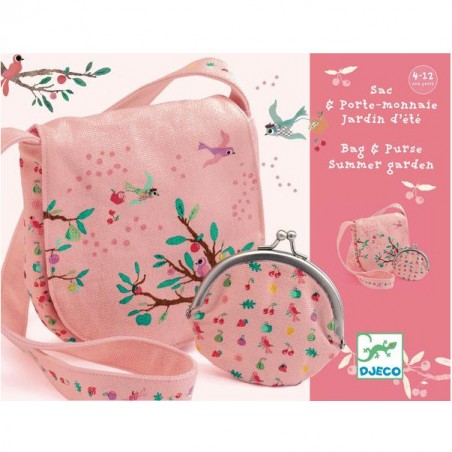 Sac et porte monnaie jardin d'été - Djeco
