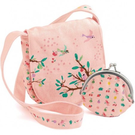 Sac et porte monnaie jardin d'été - Djeco