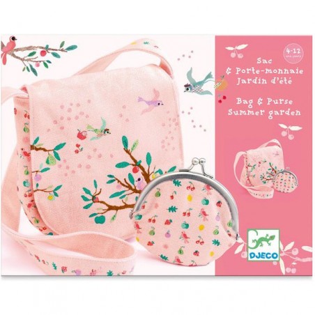 Sac et porte monnaie jardin d'été - Djeco