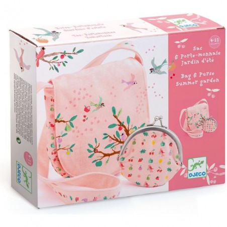 Sac et porte monnaie jardin d'été - Djeco