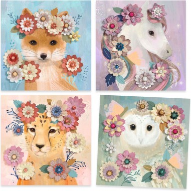 Papier créatif - Couronnes de fleurs - Djeco