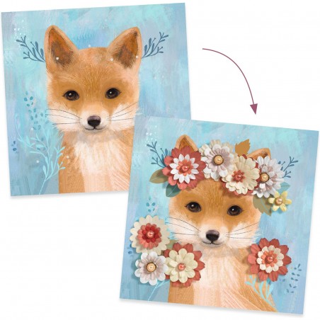 Papier créatif - Couronnes de fleurs - Djeco