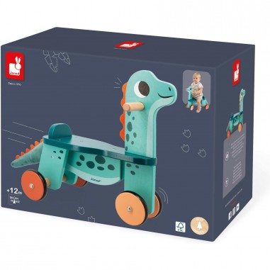 Porteur bois bébé - Porteur dinosaure, enfant 12 mois 1 an - Janod