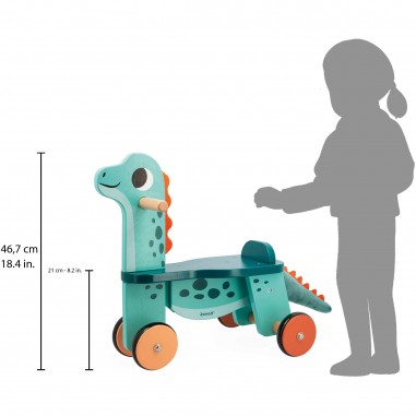 Porteur bois bébé - Porteur dinosaure, enfant 12 mois 1 an - Janod