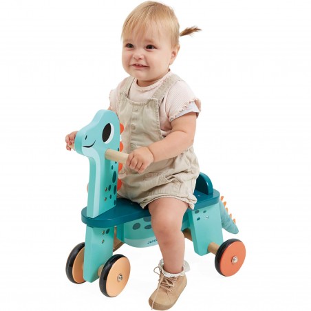 Porteur bois bébé - Porteur dinosaure, enfant 12 mois 1 an - Janod