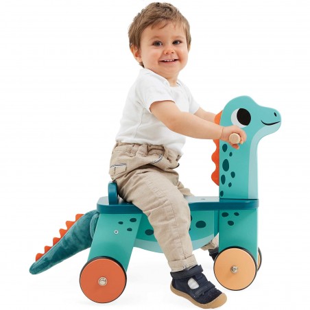 Porteur bois bébé - Porteur dinosaure, enfant 12 mois 1 an - Janod