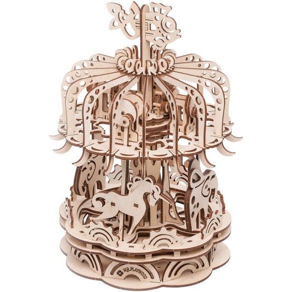 Mr Playwood Carrousel petit modèle maquette 3D mobile en bois