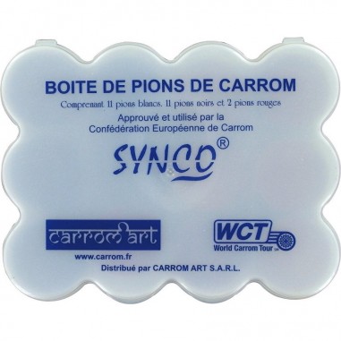 Pions de Carrom Boite Plastique - Jeux classiques - Jeux de société - Carrom Art