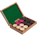 Carrom : Set de 24 pions en coffret palissandre - Carrom Art