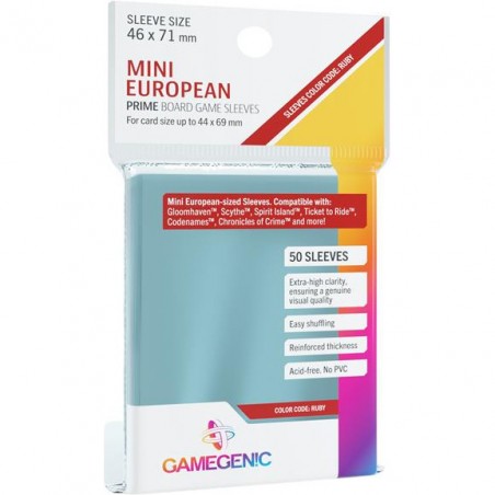 : 50 Prime Sleeves 46x71 Mini Européen - Accessoires - Gamegenic