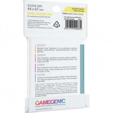 Prime - Mini American-Sized - Sleeves - 44 x 67 mm - Accessoires - Gamegenic