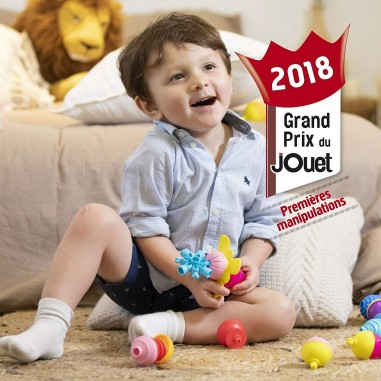 Balle sensorielle bébé et perles Lalaboom