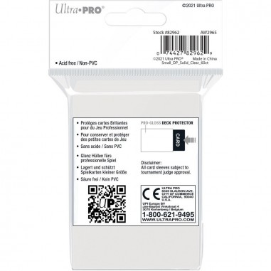 60 Deck Protector Transparent small 62 x 89 mm - Ultra.pro