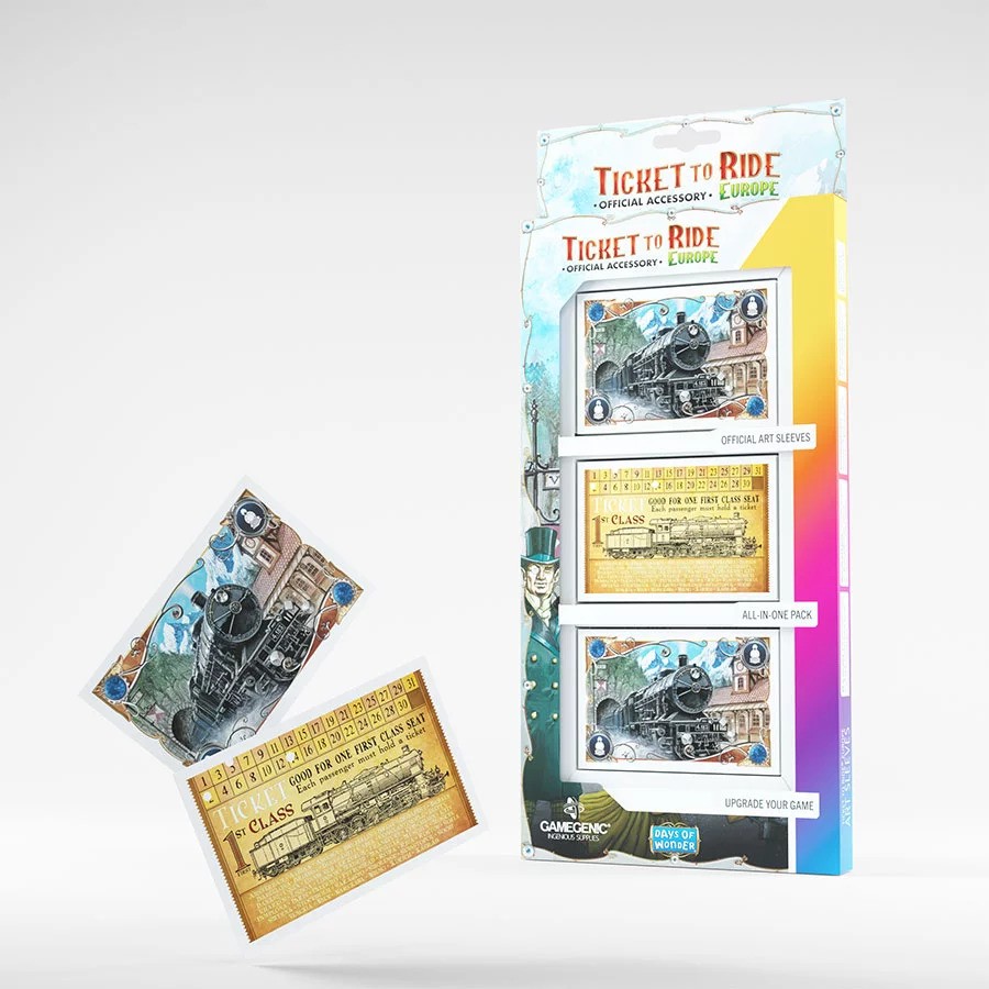 Gamegenic Protègecartes Aventuriers du Rail Europe 58x90 mm