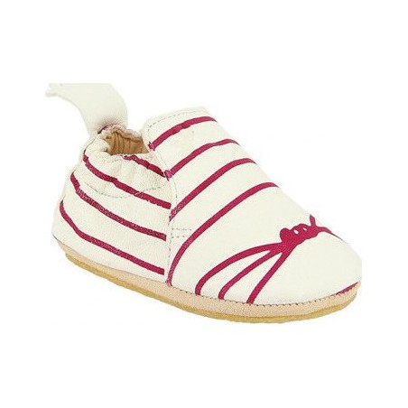 Blublu Marin Fushia - Chaussons semelle souple Enfant fille