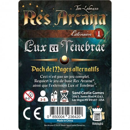 Res Arcana : Lux & Tenebrae - Mages Alternatifs - Extension - Jeux de société - Sand Castle Games