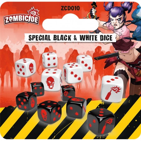 Zombicide : Dés Spéciaux Noirs et Blanc - Jeux de société - Cmon