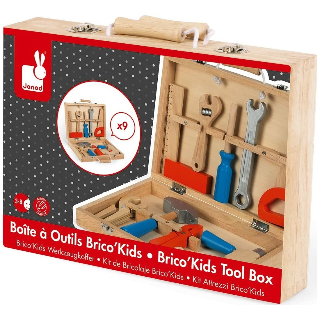 Etabli enfant en bois Reverso Brico'kids (3-8 ans) Janod -Dröm Design