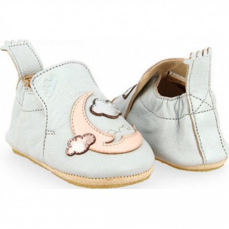 Blublu Moon Inwy/rose Baba - Chaussons semelle souple Bébé Fille