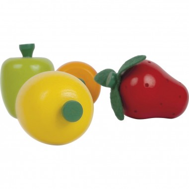Cagette de 12 fruits en bois colorés Janod