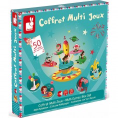 Coffret Jeu de l'oie, Petit Chevaux, Dames Carrousel - Janod 2
